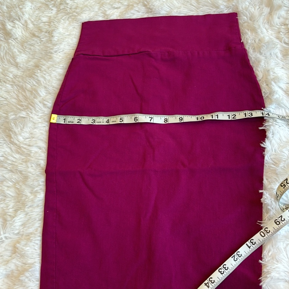 🔥Fuchsia/Pink High Waisted Pencil Skirt - Picture 6 of 7